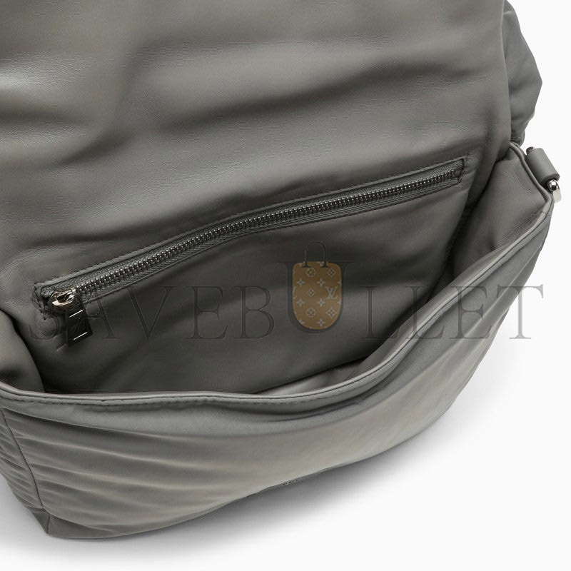 L0ew* goya asphalt nylon puffer bag men b896g22x01ny (30*20.5*10cm)